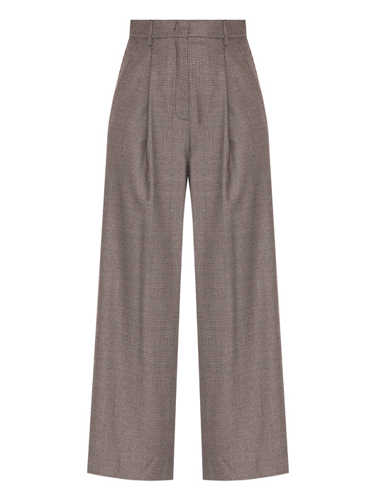 Weekend Max Mara Широкие брюки из шерсти с узором