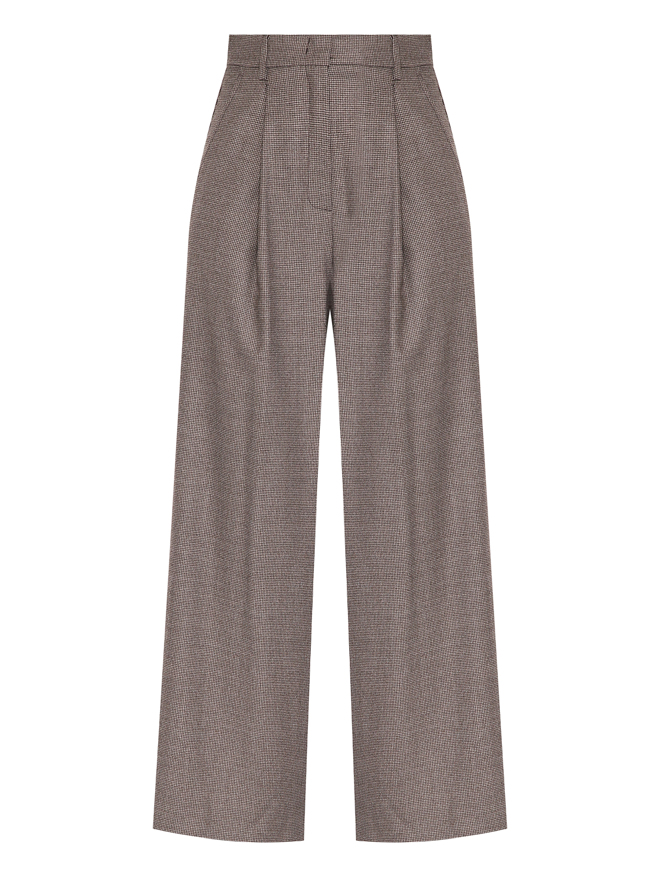 Weekend Max Mara Широкие брюки из шерсти с узором