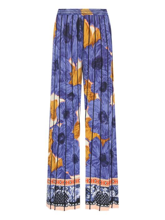 Etro Брюки из хлопка и вискозы широкого кроя