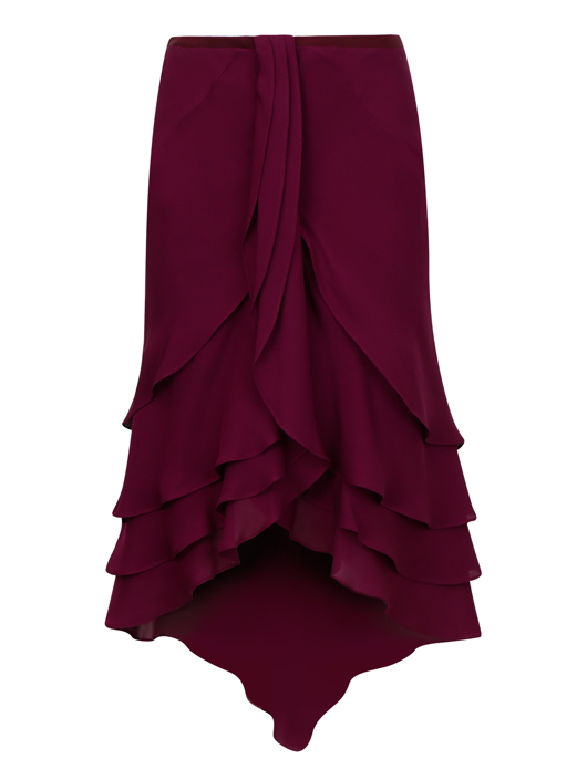 Zac Posen Юбка из шелка с драпировкой