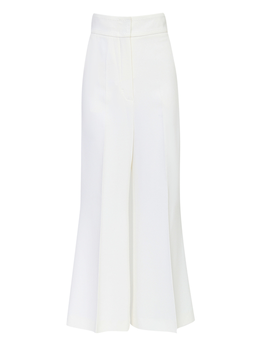 Sportmax Брюки-кюлоты с декоративной отстрочкой