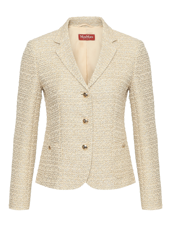 Max Mara Твидовый жакет с люрексом