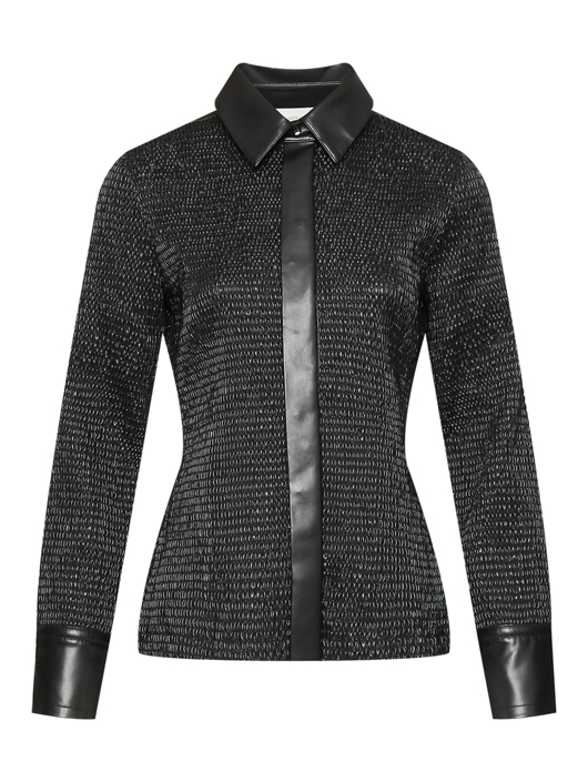 Sportmax Рубашка из жатой экокожи