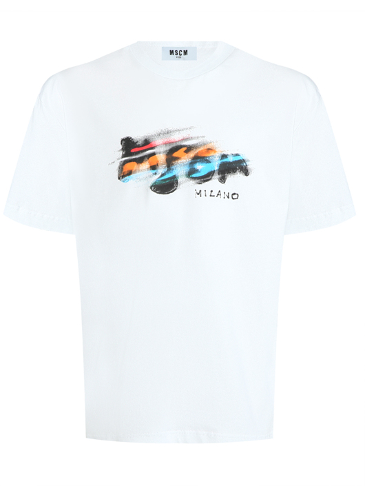 MSGM Футболка из хлопка с принтом