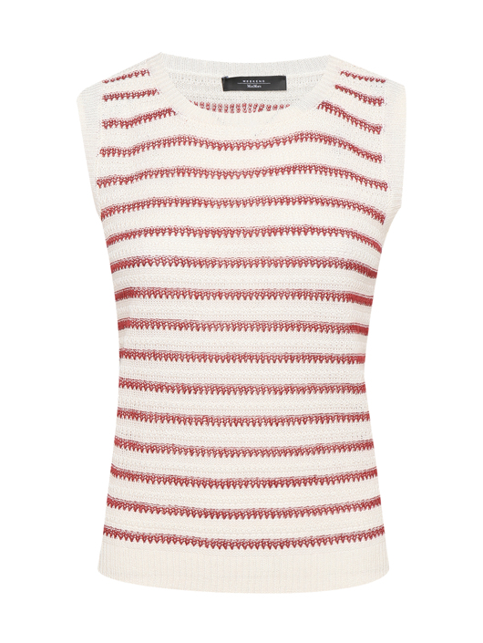 Weekend Max Mara Жилет из льна ажурной вязки