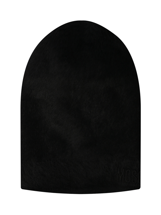 Moschino Шапка из пушистой ткани с логотипом