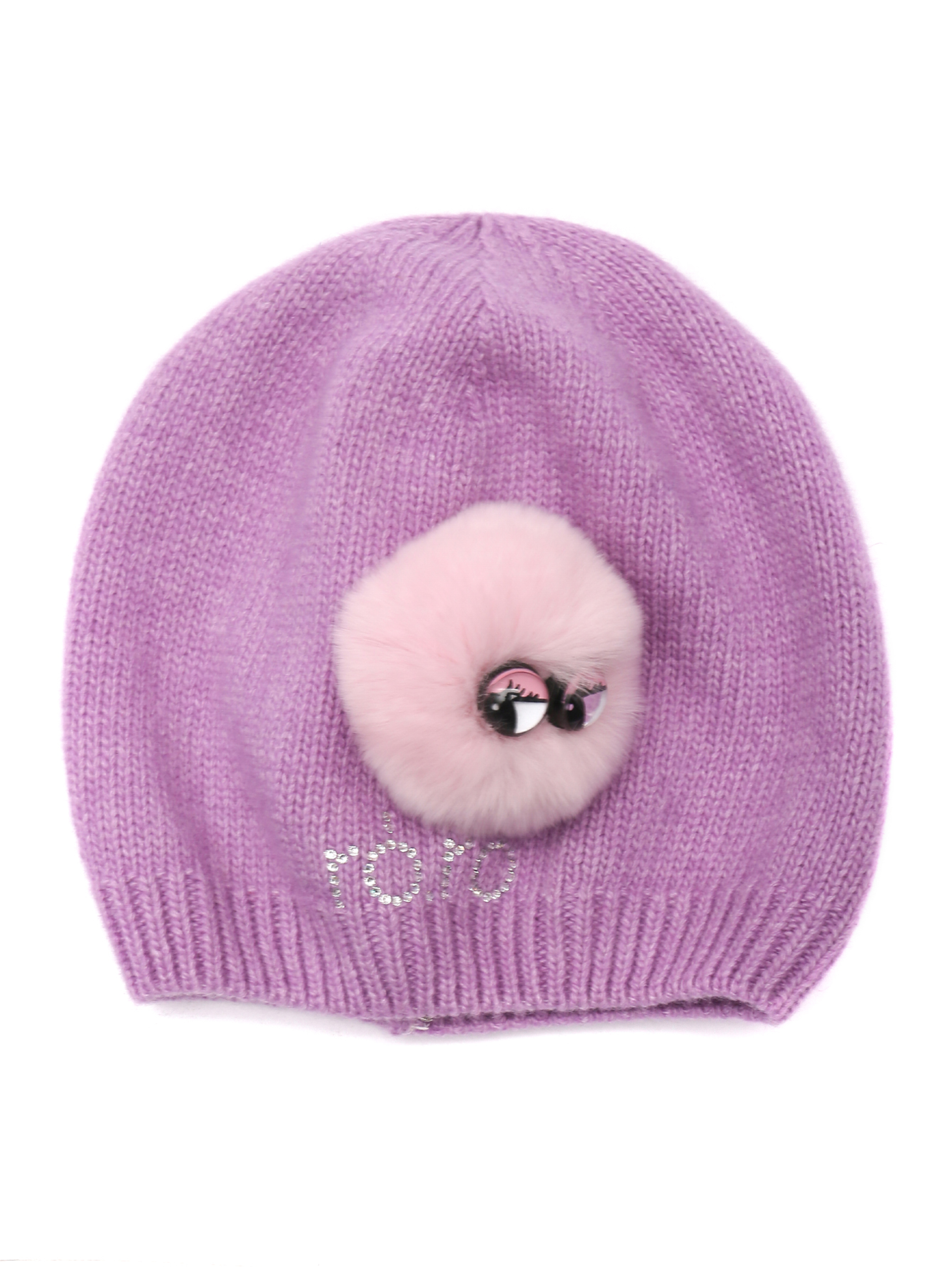 Шапка из шерсти и кашемира с аппликацией