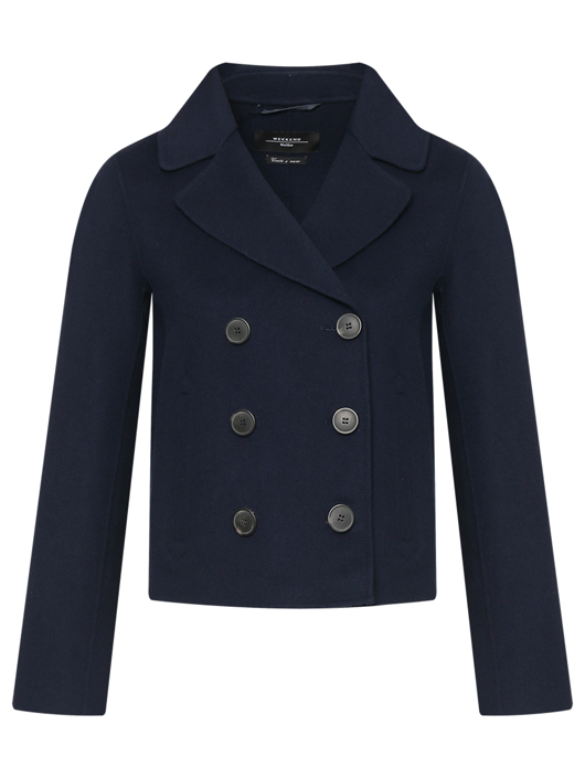 Weekend Max Mara Двубортное полупальто из шерсти