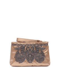 Alberta Ferretti Клатч из шелка с вышивкой