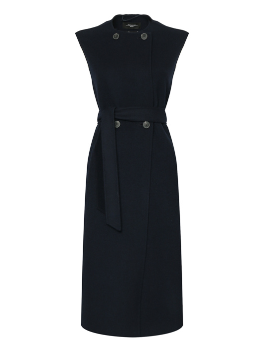 Weekend Max Mara Удлиненный жилет из шерсти с поясом