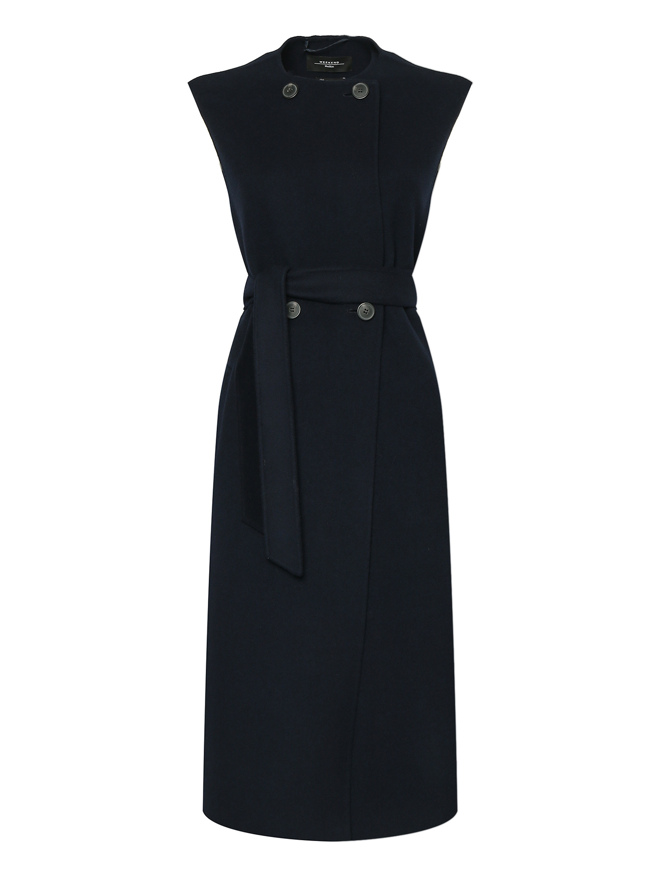 Weekend Max Mara Удлиненный жилет из шерсти с поясом