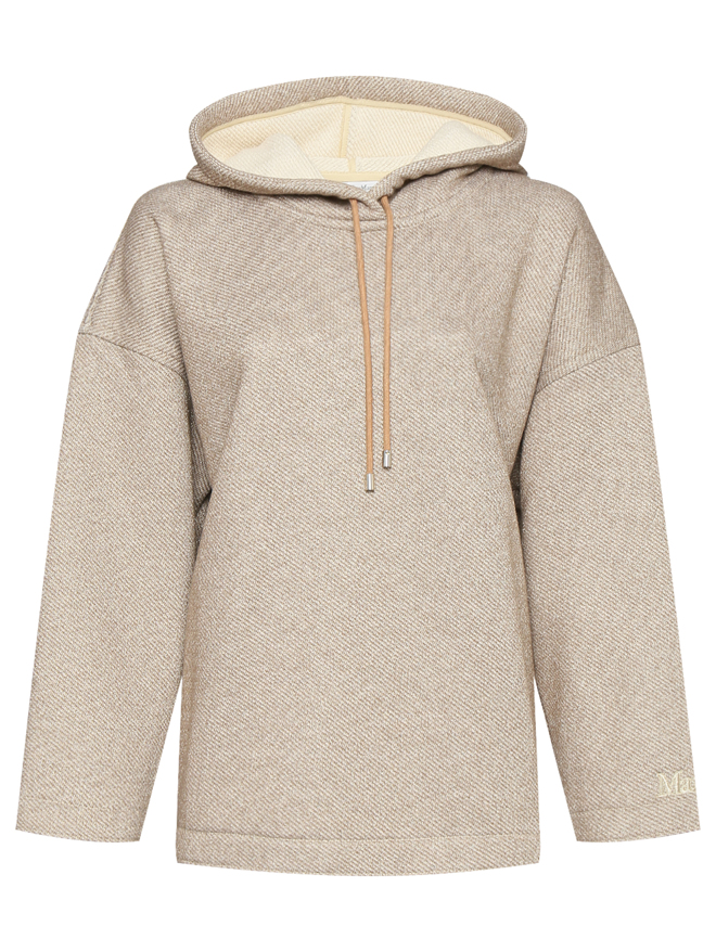 Max Mara Толстовка из хлопка и вискозы с люрексом