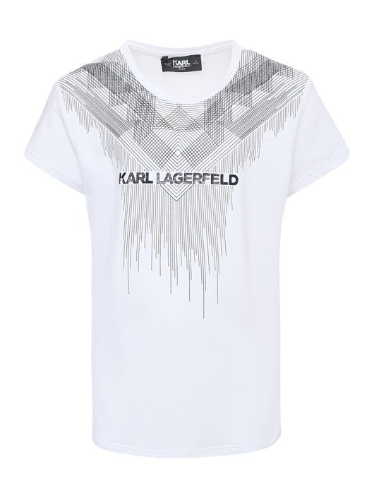 Karl Lagerfeld Футболка с контрастным принтом