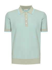 Piacenza Cashmere 1733 Трикотажное поло из хлопка на пуговицах