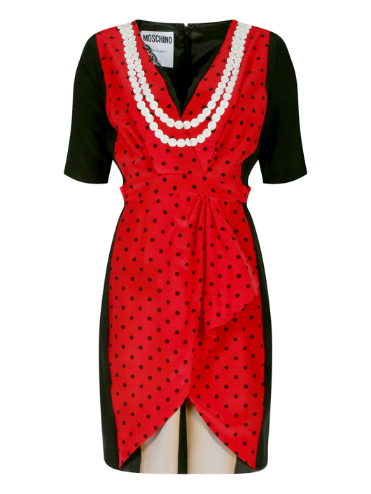 Moschino Couture Платье из шелка с узором