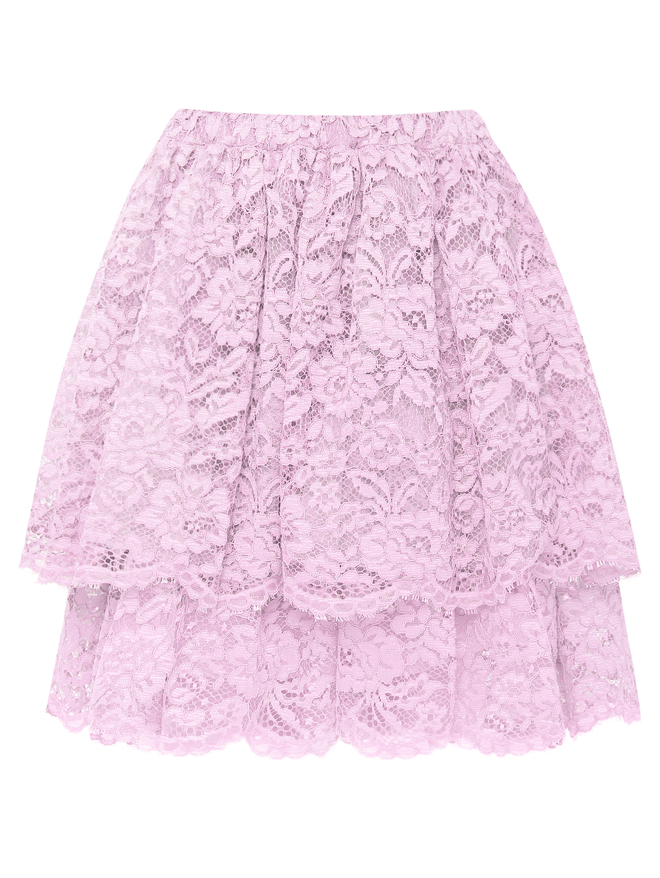 Ermanno Scervino Junior Юбка из кружева на резинке
