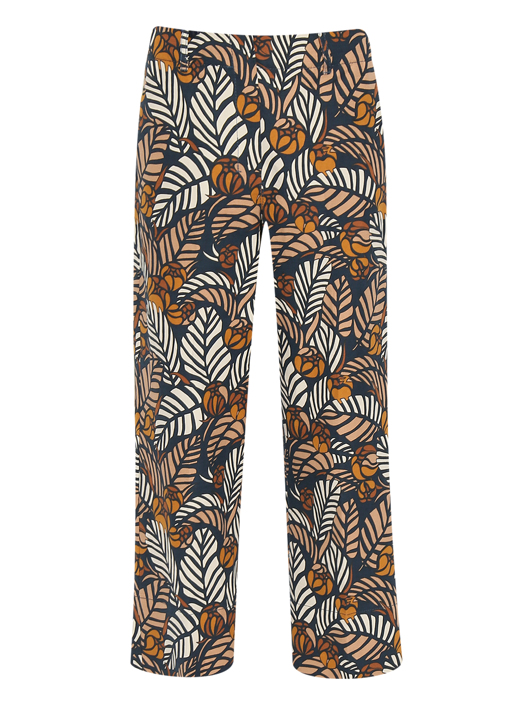 Max Mara Брюки из хлопка и льна с узором