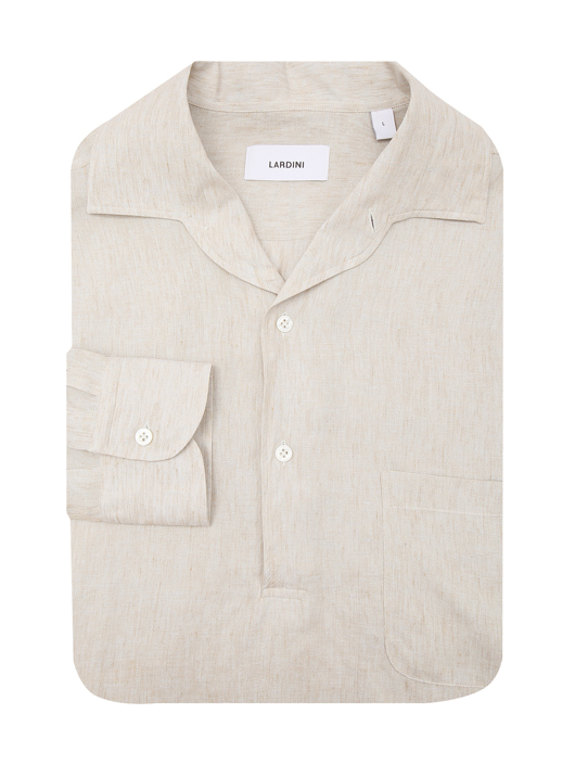 LARDINI Однотонная рубашка из льна