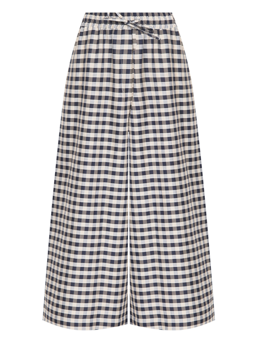 Weekend Max Mara Брюки из хлопка на резинке в клетку