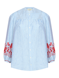 Weekend Max Mara Блуза из льна с вышивкой