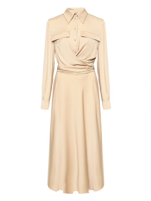 Alberta Ferretti Атласное платье-макси