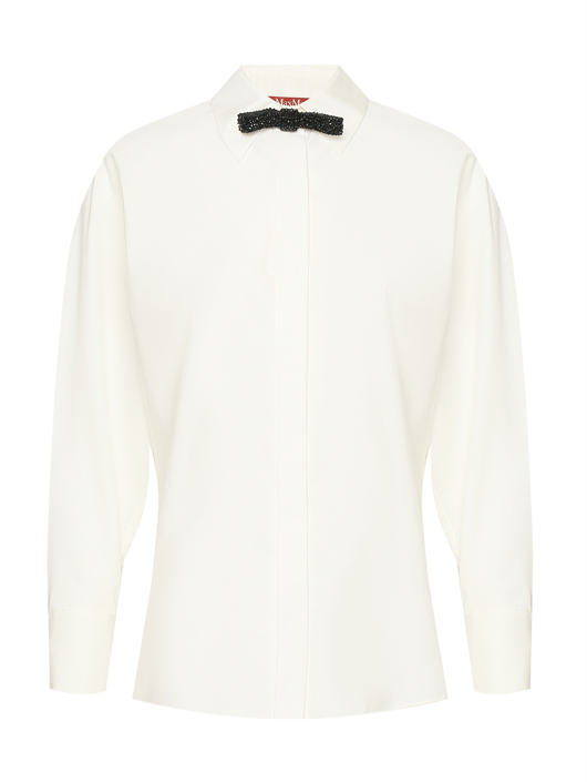 Max Mara Блуза из хлопка с бабочкой