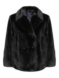 Max Mara Двубортная шуба из экомеха