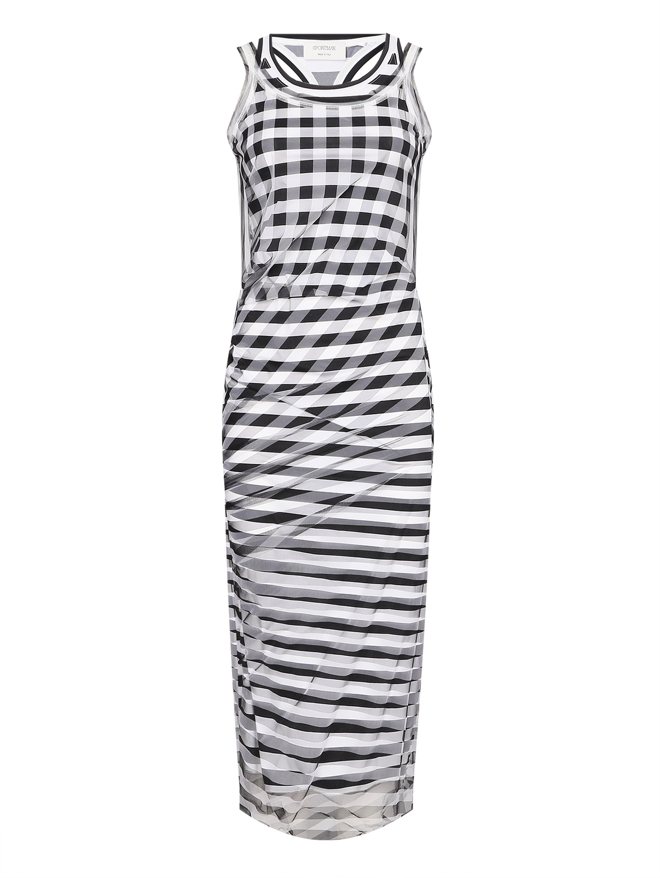 Sportmax Платье-макси в клетку