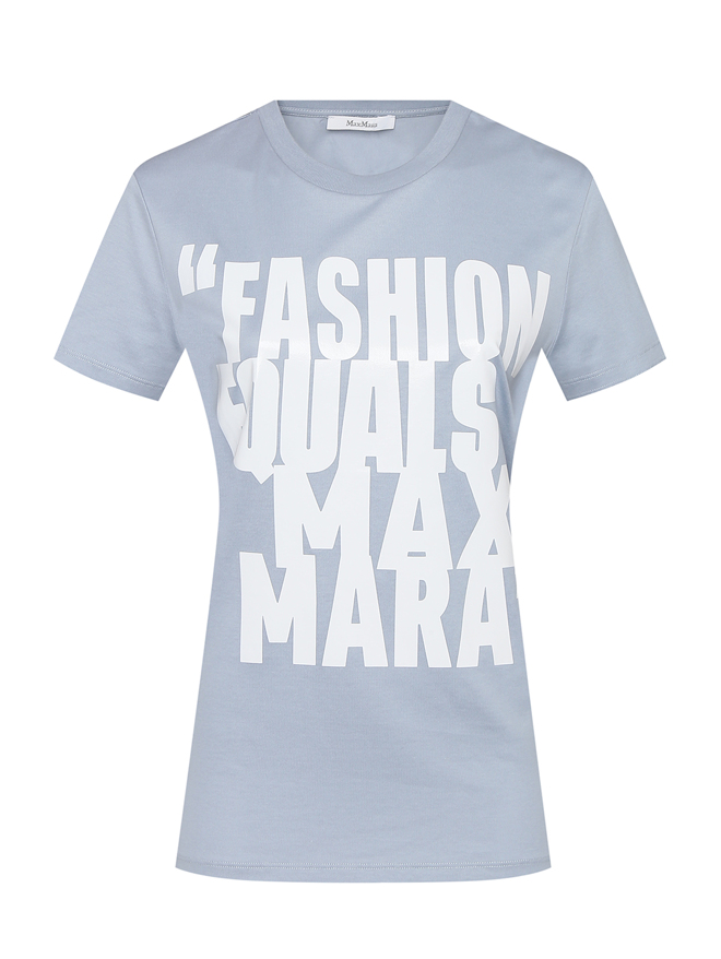 Max Mara Футболка из хлопка с принтом