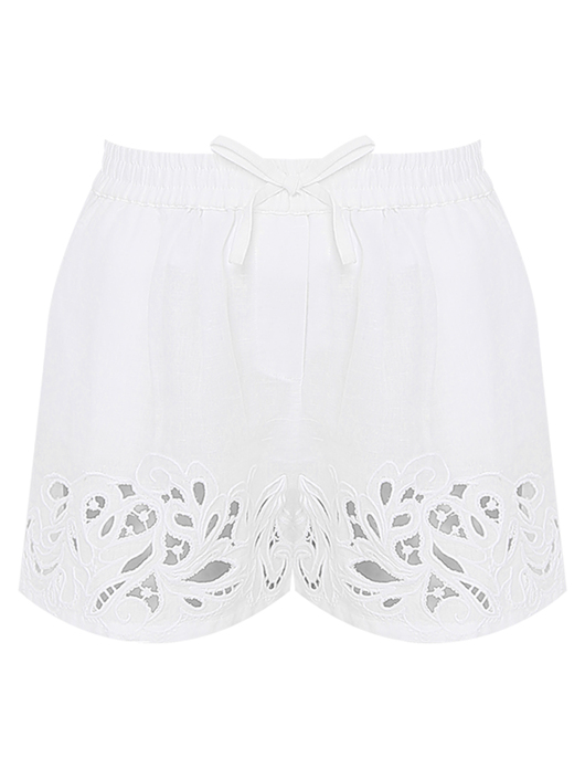 Ermanno Scervino Junior Шорты изо льна и хлопка
