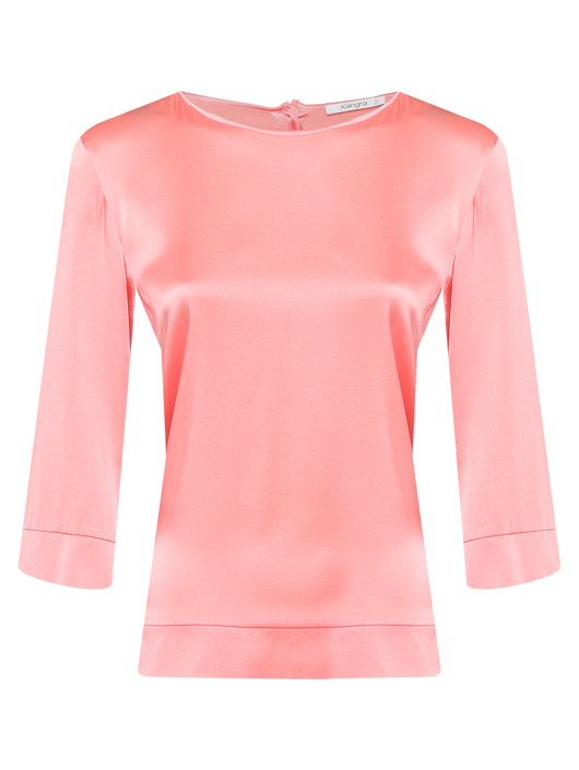 Kangra Cashmere Блуза из шелка на пуговицах