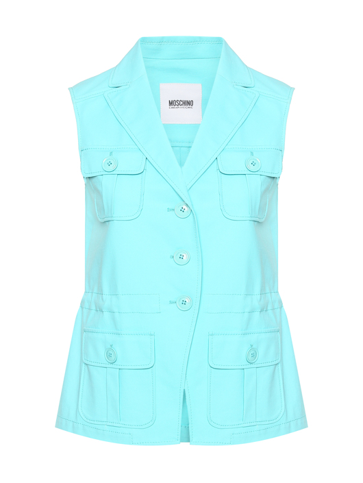 Moschino Cheap&Chic Хлопковый жилет с карманами