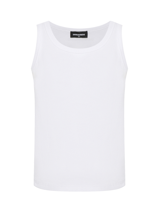 Dsquared2 Майка из хлопка в рубчик