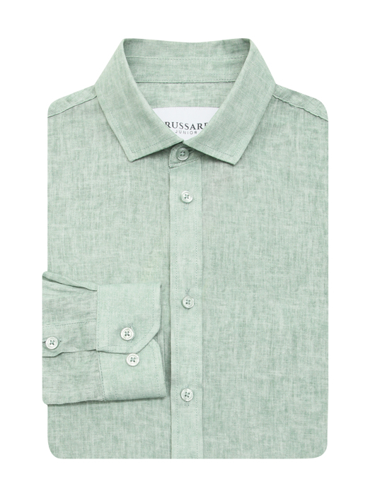 Trussardi Однотонная рубашка из льна