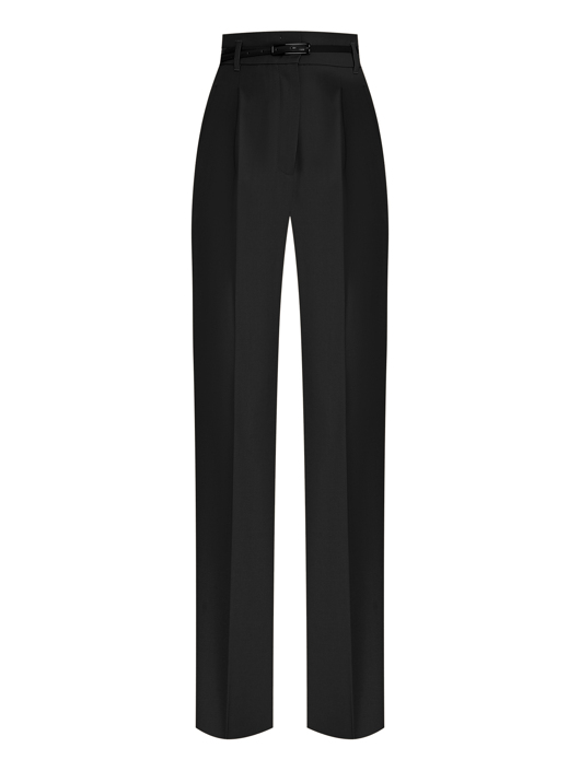 Max Mara Брюки-палаццо с ремнем