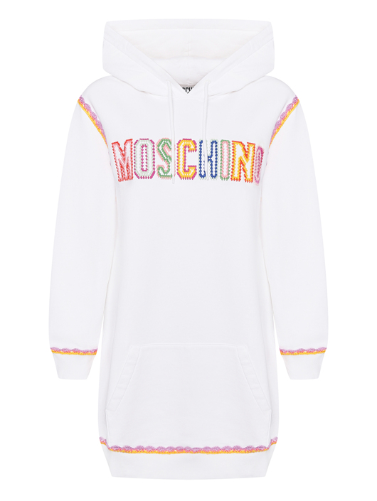 Moschino Платье с капюшоном и вышивкой