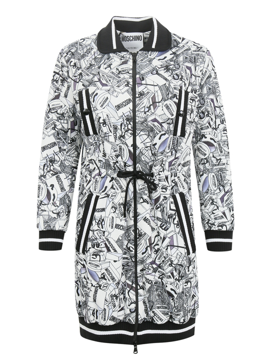 Moschino Couture Удлиненный бомбер с узором