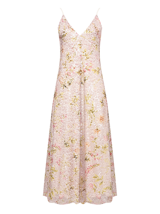 Alberta Ferretti Платье-макси декорированное пайетками