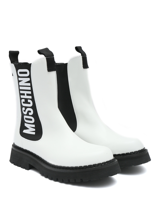 Moschino Ботинки из гладкой кожи с логотипом