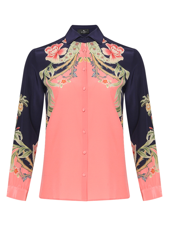 Etro Блуза из шелка с узором