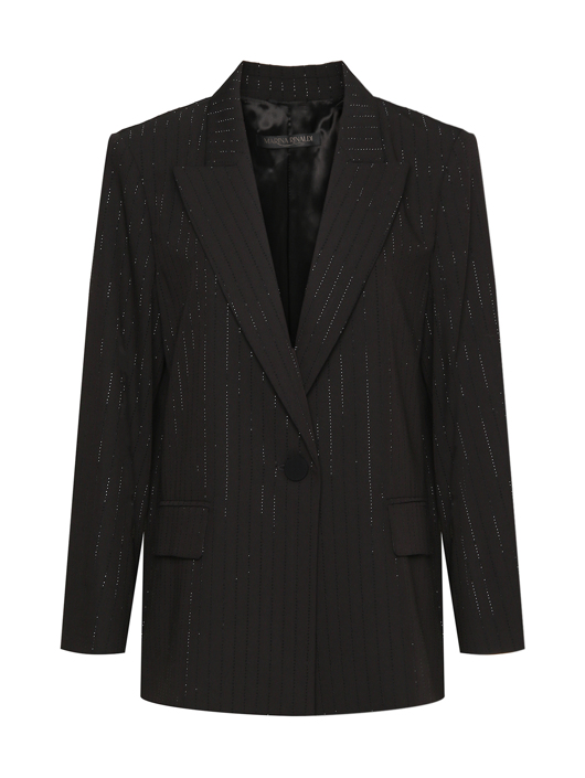 Marina Rinaldi Жакет прямого кроя со стразами