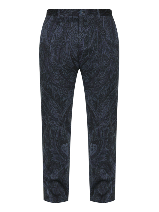 Etro Брюки из смесового хлопка с узором