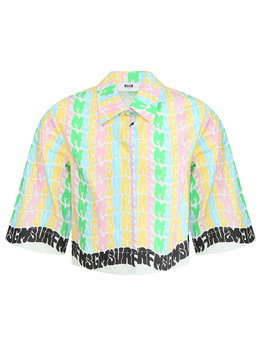 MSGM Рубашка из хлопка с логотипом