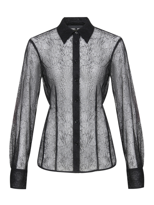 Helmut Lang Фактурная блуза с длинным рукавом
