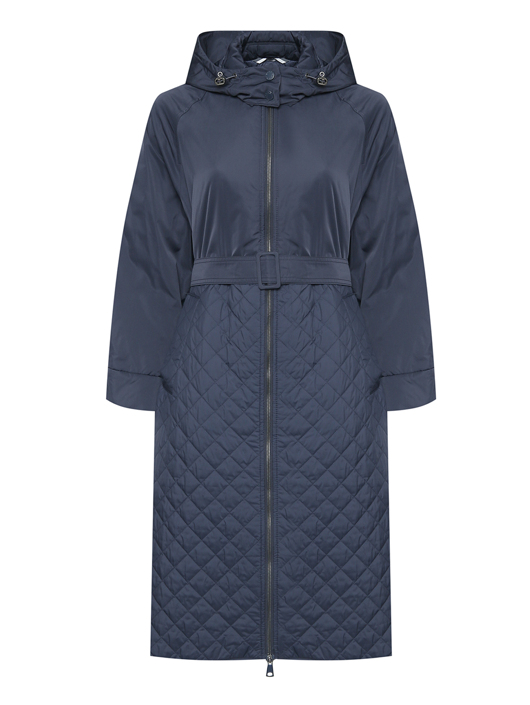 Weekend Max Mara Стеганое пальто на молнии с капюшоном