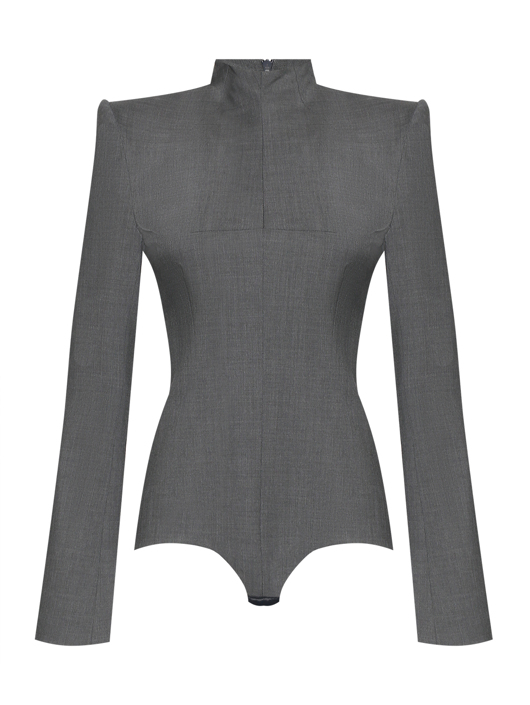 Sportmax Однотонная блуза-буди из шерсти