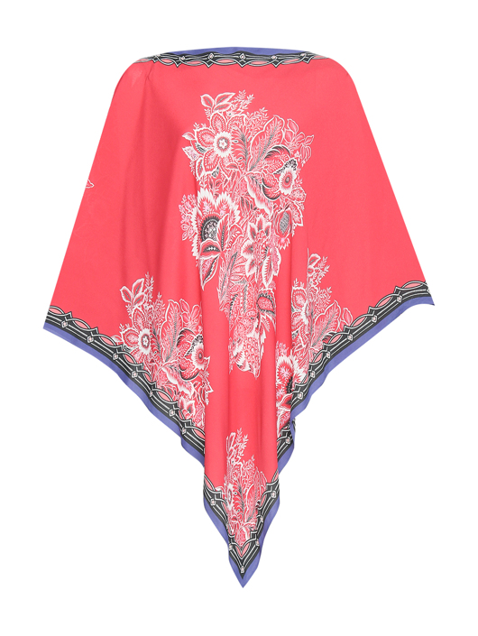 Etro Накидка асимметричного кроя с узором