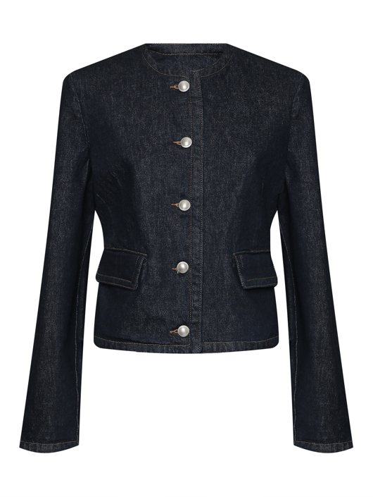 7 For All Mankind Джинсовая куртка с круглым воротом