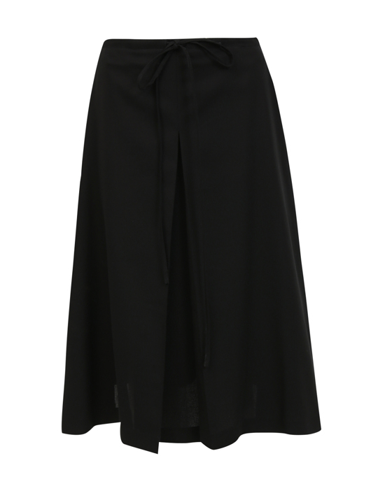 Jil Sander Юбка из хлопка с широкой встречной складкой