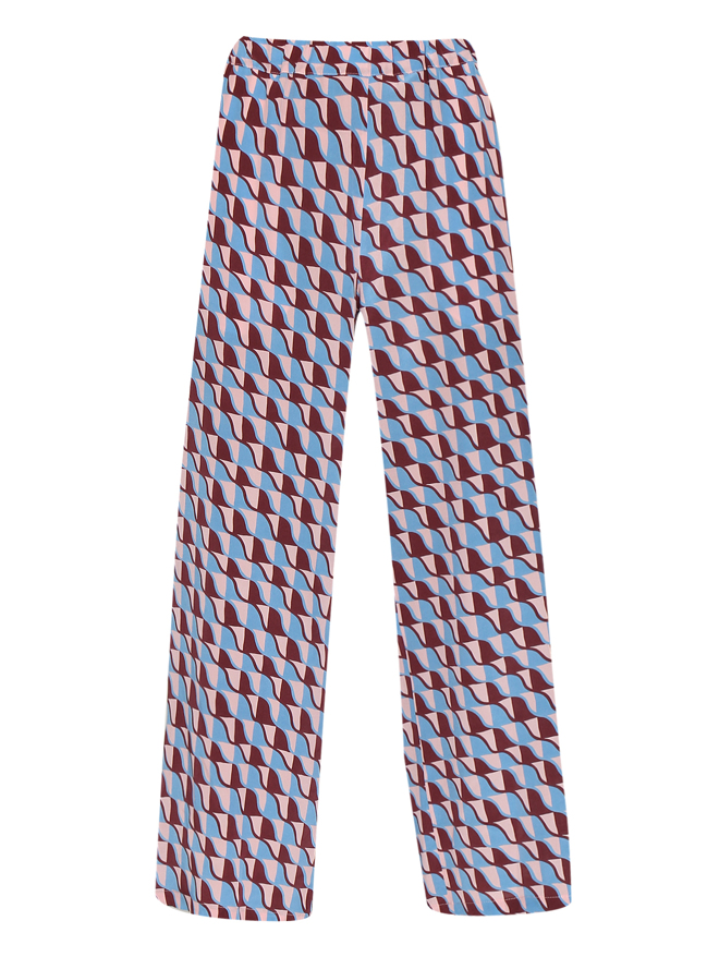 Weekend Max Mara Брюки из шелка на резинке с узором